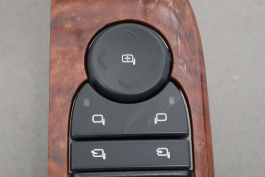 07-13 GMC Sierra Crew Cab Driver Left Master Window Switch Woodgrain Bezel