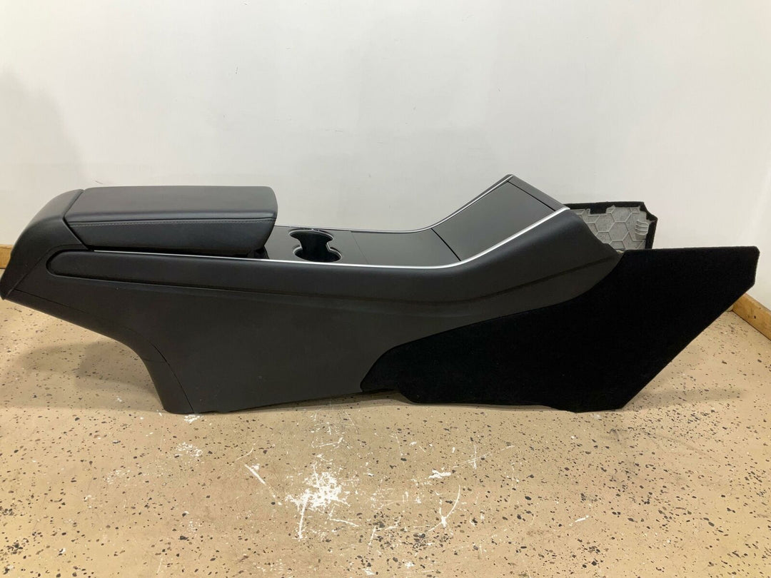 17-20 Tesla Model 3 Floor Console W/ Lid & Cubby Doors OEM (Black)