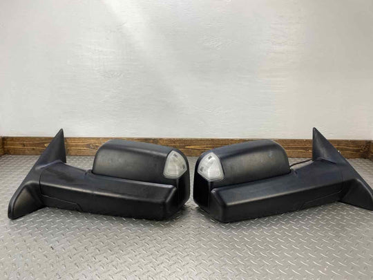 13-18 Ram 1500 Pair 6X9 Power Folding Door Mirrors W/Courtesy Lights (Black)