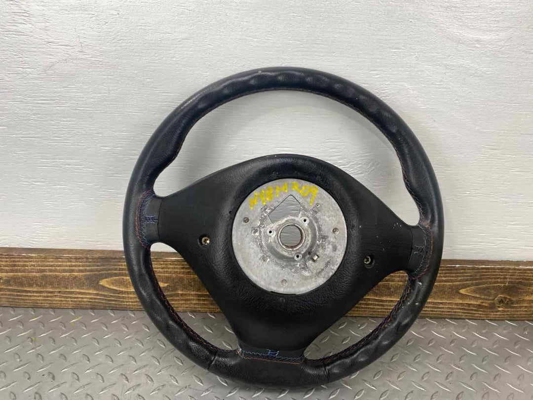 99-02 BMW Z3 M Series Roadster/Coupe Leather Steering Wheel (Black W/Red Stitch)