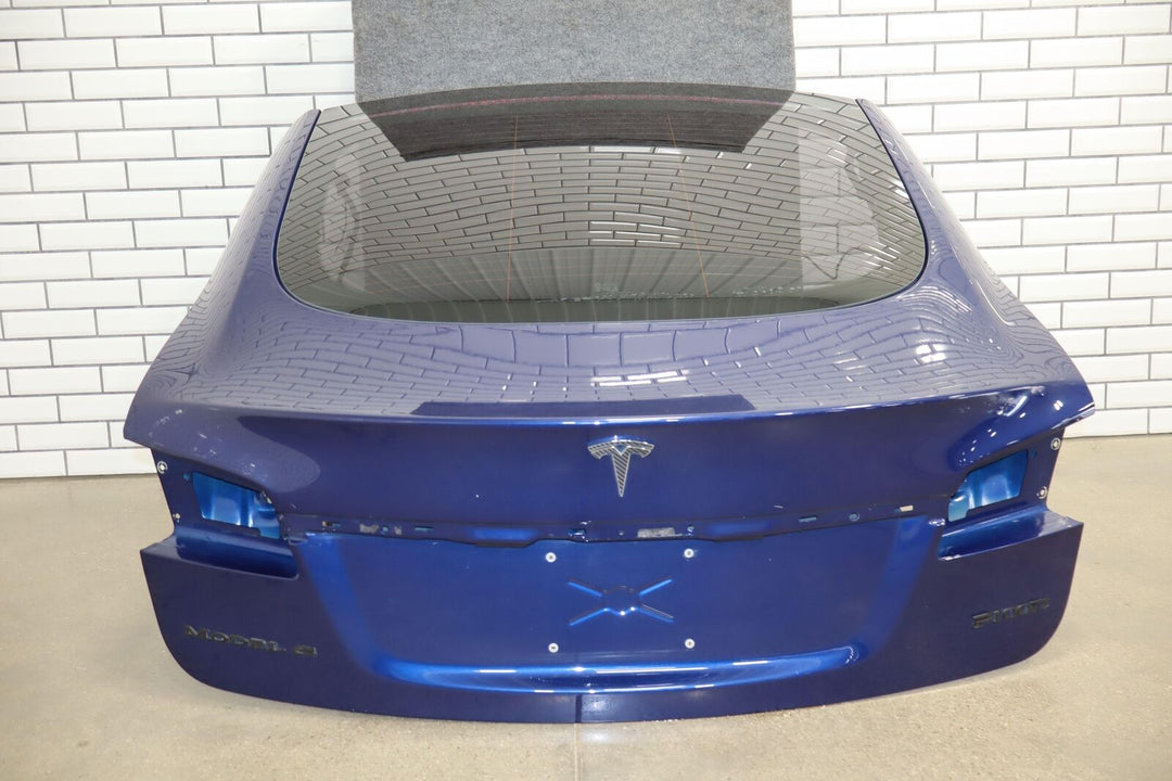 16-20 Tesla Model S Rear OEM Bare Trunk Deck Lid (Deep Blue PBSB) See Photos