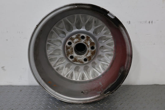 88-91 Mazda RX7 FC Single (1) 15x6.5 Alloy 5 Lug OEM Wheel (Silver) Curb Rash