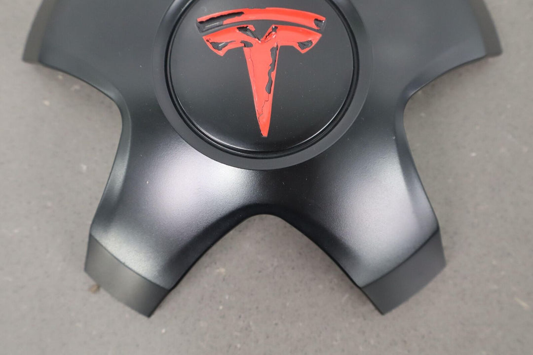 2021 Tesla Model S Plaid Matte Black Center Cap (1) OEM