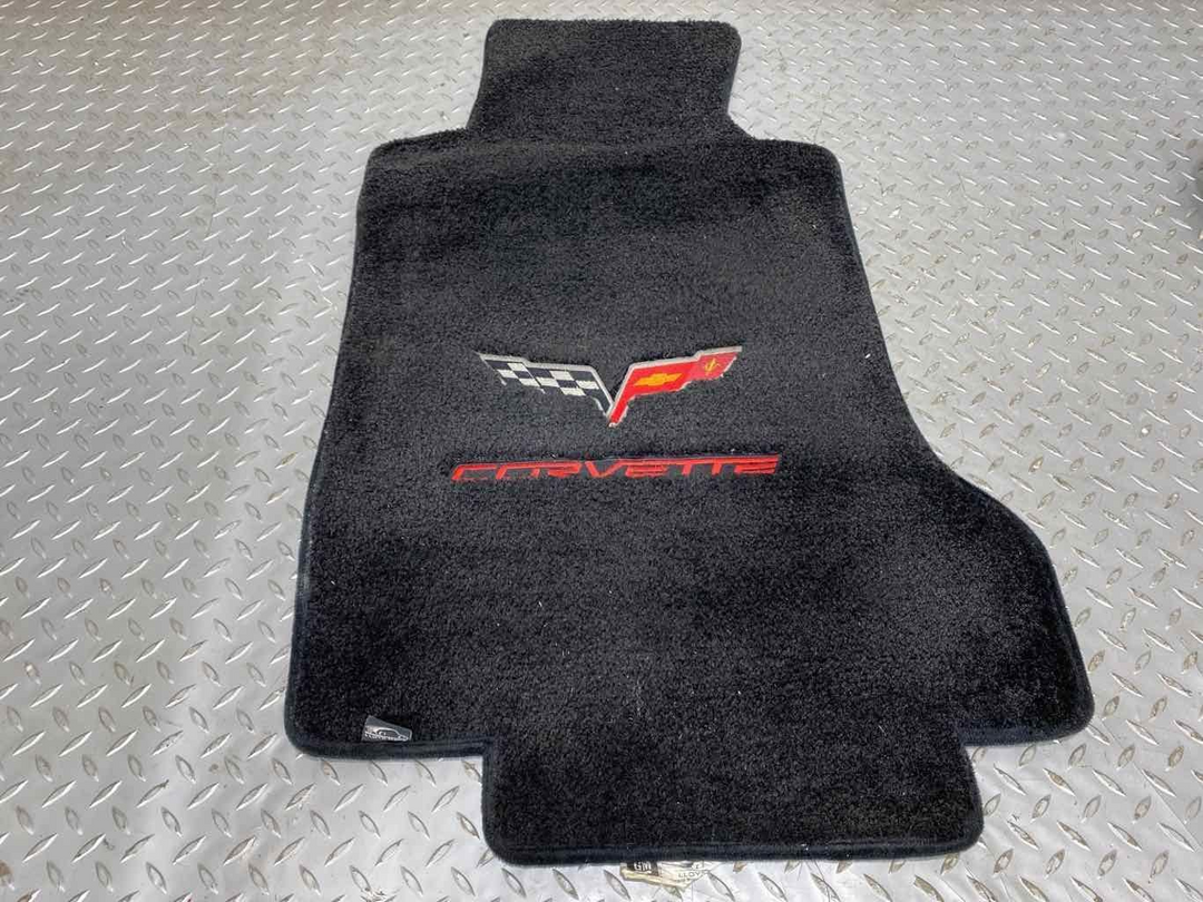 05-10 Chevy Corvette C6 Pair LH&RH Floor Cloth Floor Mats (Black 19i) See Notes