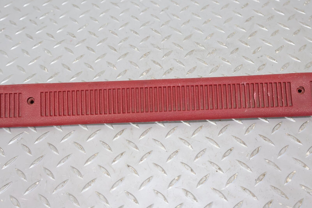 89-93 Ford Mustang Convertible Interior Door Sill Entry Plates (Red)