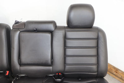 03-07 Hummer H2 SUV Black Leather 2nd Row Seat (Ebony 48i) Light Wear