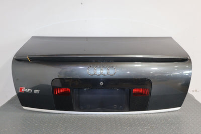 03-04 Audi RS6 Rear Trunk Deck Lid W/Spoiler (Daytona Gray LZ7S) Cracked Spoiler
