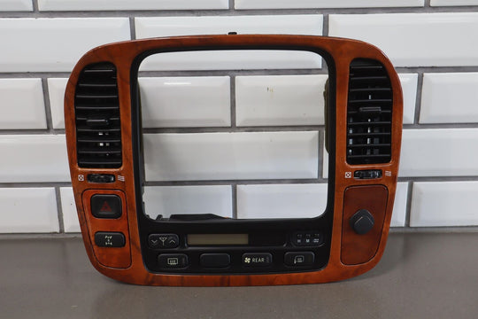 98-02 Lexus LX470 / Land Cruiser V8 Wood Grain Radio Bezel Trim W/Vents