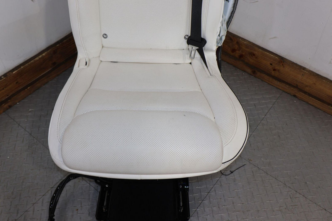 16-20 Tesla Model X Rear 2nd Row Left Leather Seat White- Bag Blown Power Tested