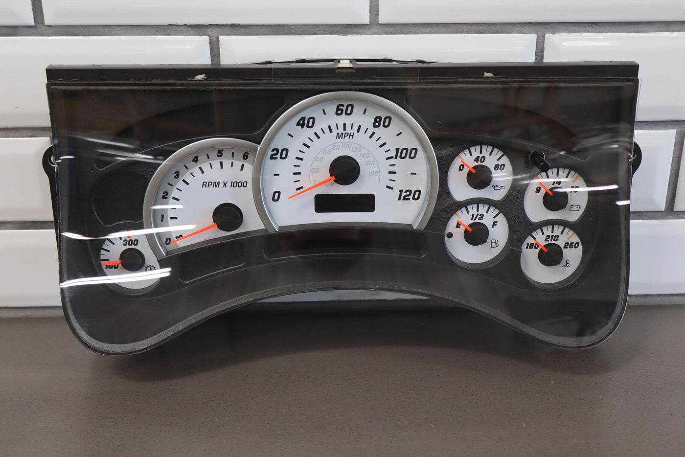 03 Hummer H2 120mph Speedometer Instrument Cluster White Faced Tested 15179500