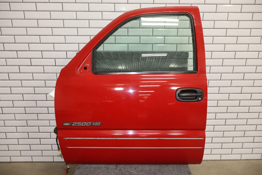 99-07 Chevy Silverado Sierra Front Left LH Electric Door W/Glass Victory Red 74U