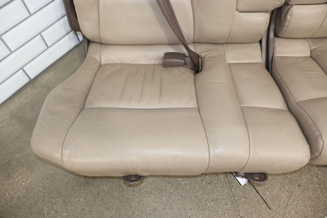 1996-1997 Lexus LX450 Land Cruiser Pair Rear 2nd Row Leather Seats (Beige LC43)