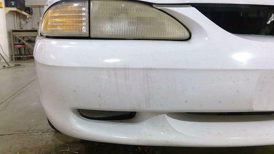 94-98 Ford Mustang Front Bumper - Paint Cracked / Damaged - Ultra White