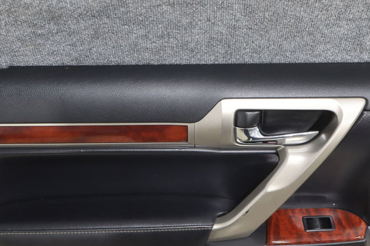 10-13 Lexus GX460 Rear Left LH Interior Door Trim Panel (Black / Woodgrain)