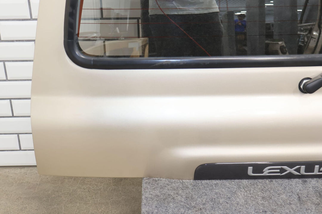 96-98 Lexus LX450 Rear OEM Upper Liftgate W/Glass & Spoiler (Cashmere Beige 4M9)