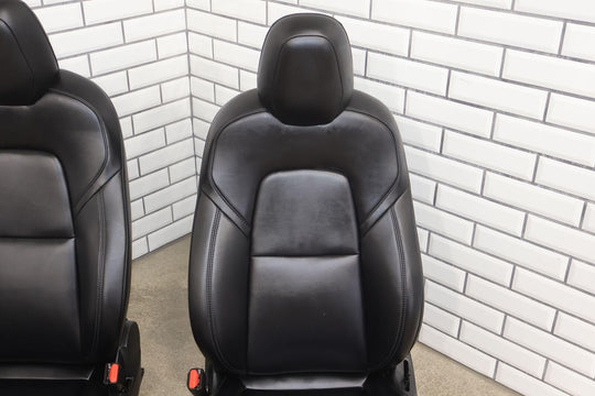 17-22 Tesla Model 3 OEM Power Leatherette Seat Set Front/Rear (Black) Tested