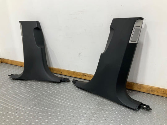 13-18 Audi S8 Pair LH & RH Lower Interior B-Pillar Trim Panels (Black FZ)