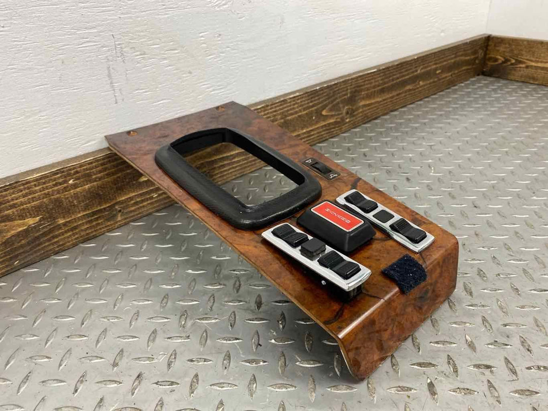 72-81 Mercedes 450SLC C107 R107 Upper Center Console Trim W/Switches (Woodgrain)