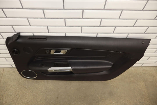 2015-2020 Ford Mustang Black Leather Interior Door Panel Pair/Set (Left / Right)