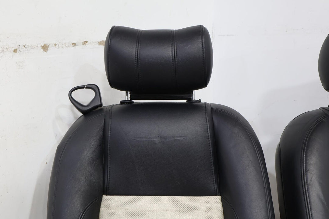 02-05 Ford Thunderbird OEM LH&RH Leather Bucket Seats Set (Black/White) Tested