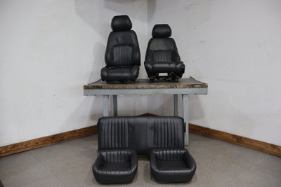 1996 Pontiac Firebird Trans AM Leather Seat Set Front&Rear (Graphite) Cracking