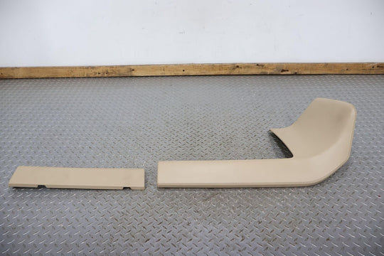 12-20 Tesla Model S X Right RH Interior 2 Piece Lower Dash Trim (Tan) See Photos