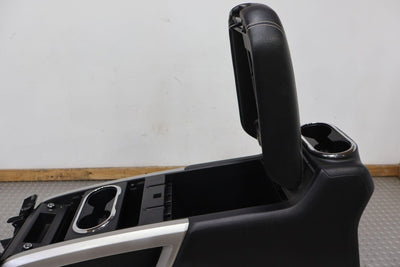 16-22 Nissan Titan XD Pro-4x Floor Center Console W/Lid (Black G) Good Latch