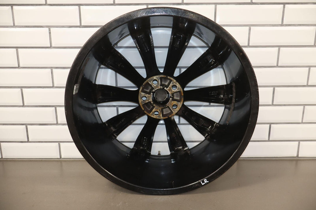 2012-2020 Tesla Model S 21x9 Rear 10 Spoke Black Wheel/Rim (Mild Bend)