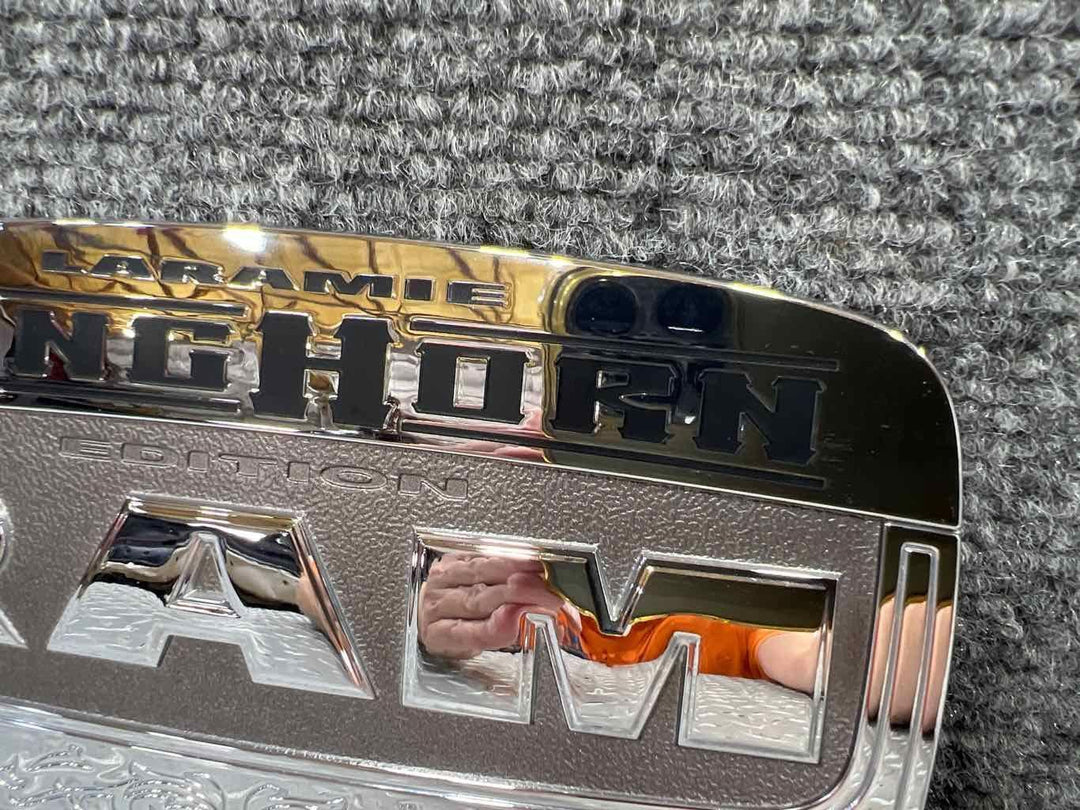 11-18 Ram 2500 Laramie Longhorn Chrome Rear Tailgate Emblem Badge Nameplate