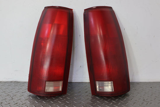 92-99 Chevy Suburban Tahoe C/K Pair LH & RH Tail Lights Lamps (Hazy Lens) OEM