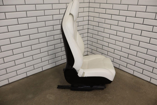 2016-2020 Tesla Model X Front Left Leather Bucket Seat (White UWT) Power Tested