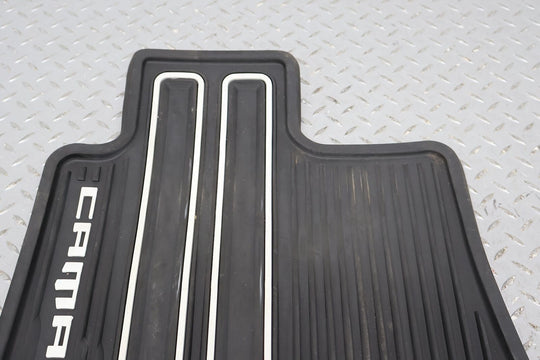 16-20 Chevy Camaro Coupe All Weather Floors Mats Set of 4 (Black/White Accents)