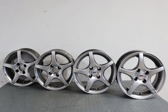 Mazda Miata NB 14x6 TSW Metal 5 Spoke Wheel Set of 4 W/ Center Caps