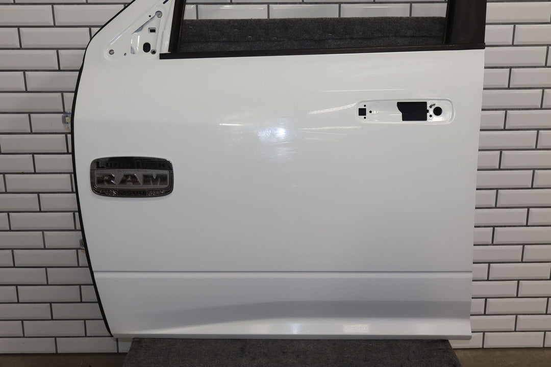 09-18 4th Gen Ram 2500 Mega Cab Front Left LH Door Shell (Bright White PW7) Bare