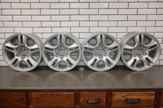 03-09 Lexus GX470 Set of 4 17x7.5 Wheels Silver 5 Spoke (No Center Caps) *Curbed