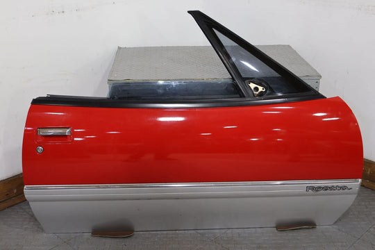 88-91 Buick Reatta Right RH Passenger Door W/ Glass (Bright Red 66i) Resprayed