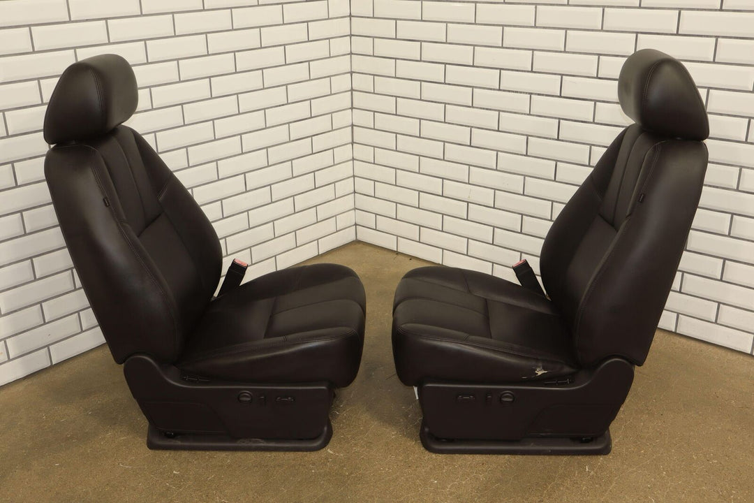 2011-2014 GMC Sierra/Silverado Crew Cab Heated/Memory Black Leather Seat Set