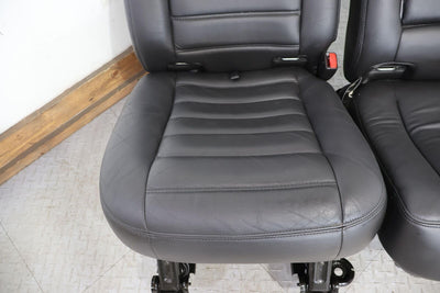 03-07 Hummer H2 SUV Black Leather 2nd Row Seat (Ebony 48i) Light Wear