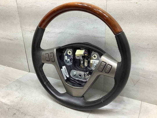 05-07 Cadillac XLR Black Leather Steering Wheel W/ Wood Trim