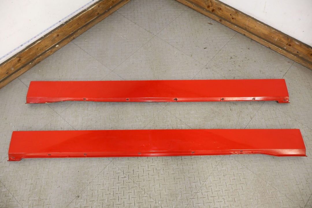 84-96 Chevy C4 Corvette Pair LH&RH Rocker Mouldings (Torch Red 70U) OEM Cracks