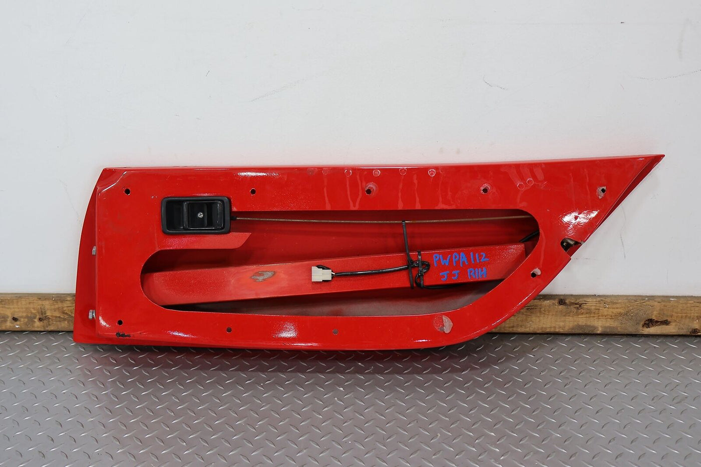 96-99 Panoz Roadster AIV Right RH Door Shell (Red) Damage Around Mirror Mount