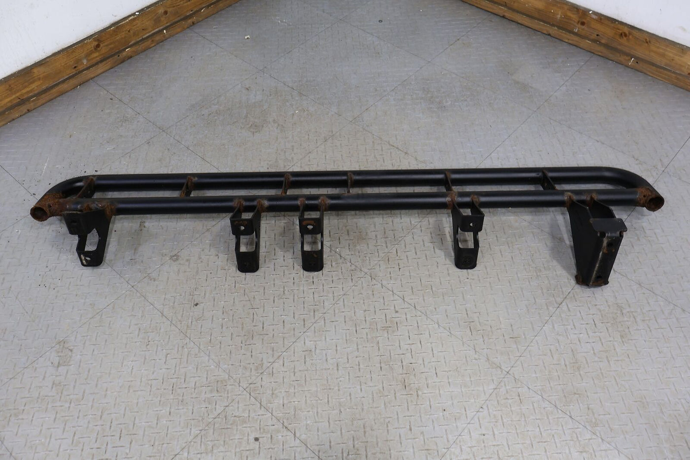 03-09 Hummer H2 Right RH SUV Rock Rail Slider (Black Weathered)