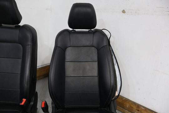 15-17 Ford Mustang GT Coupe OEM Leather Seats Set Front/Rear (Ebony) Blown Bags