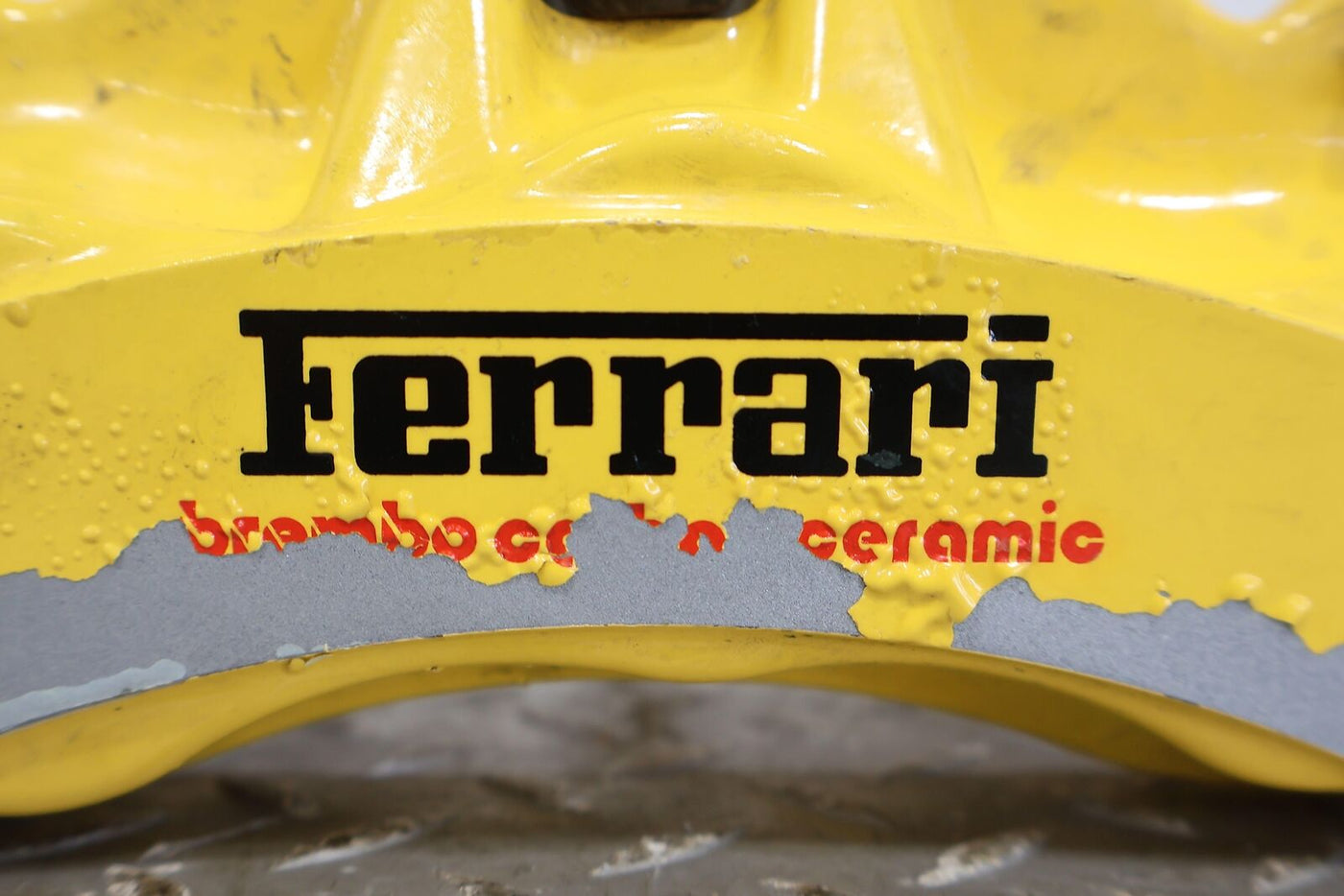 12-14 Ferrari California Front Left LH Brake Caliper (296599) Modena Yellow