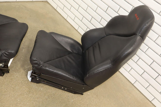 95-96 C4 Corvette Pair LH&RH Leather Bucket Seats Collector's Edition Black