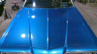 73-74 Ford Galaxy 500 OEM Hood  (Metallic Blue Respray)