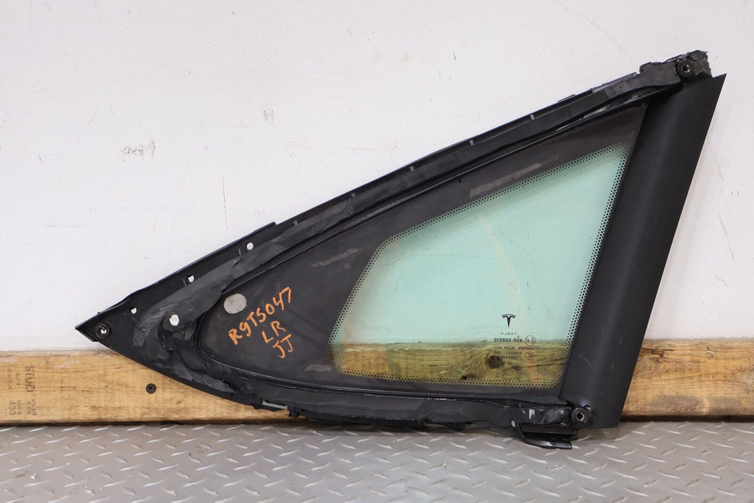 12-20 Tesla Model S Rear Left LH Driver Quarter Glass Window (Glass Only)