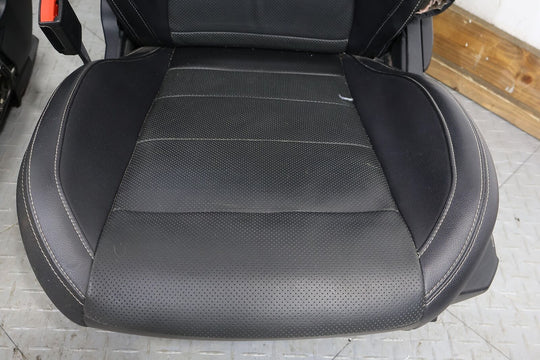 15-17 Ford Mustang GT Coupe OEM Leather Seats Set Front/Rear (Ebony) Blown Bags