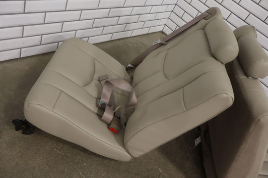 2001-2006 Chevy Tahoe/Yukon Leather 3rd Row Seat (Neutral) See Photos