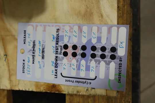 engine test result card